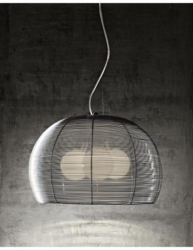 SUSPENSION IN METAL POLISHED CHROME ø40CM