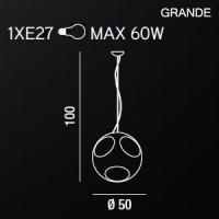 SUSPENSION BALL PAINTED METAL COLOR, WHITE