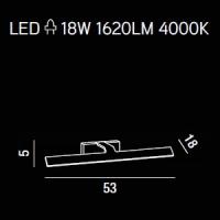 APPLIQUE IN PAINTED METAL COLOUR WHITE L53cm
