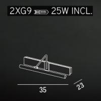 APPLIQUE ADJUSTABLE METAL BRUSHED CHROME