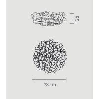 Slamp CLI78PLF0003F_000 Clizia Grande Lampada da Parete / Soffitto Fumé