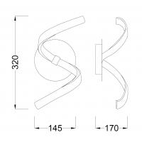 Mantra 4985 Nur Wall Lamp Integrated Led-Chrome/Silver