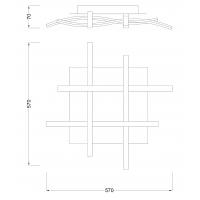 Mantra 4984 Nur Ceiling Lamp Led Chrome/Silver