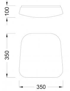 QUATRO Plafoniera/Applique Media LED 3000°K 2