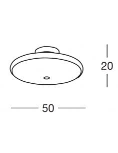 CEILING LIGHT POLISHED CHROME C/VETRI SATINATI 2