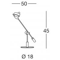 LAMPADA DA TAVOLO CROMO SPAZZOLATO