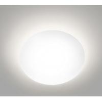 Suede - LED ceiling Lamp round white medium 38cm 24W