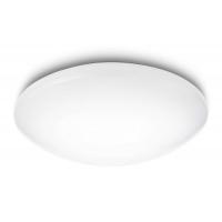Suede - LED ceiling Lamp round white medium 38cm 24W