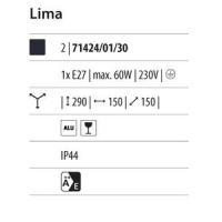Lima - Sospensione lanterna nera
