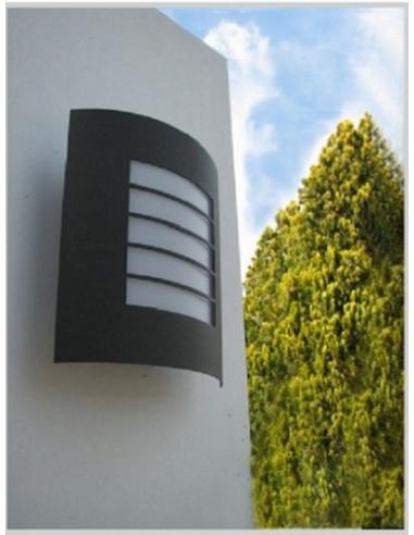 Oslo wall Lamp metal curved anthracite
