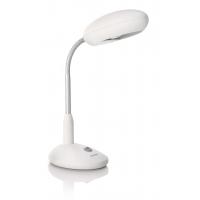 DeskLight - Lampada da tavolo in materiale sintetico bianco e metallo 35cm