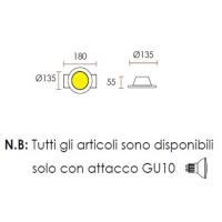 0034 Faretto in Gesso a Scomparsa