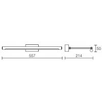 Applique chrome swivel LED