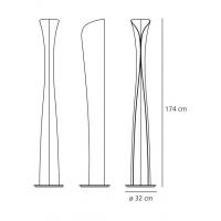 Artemide 1361010A Cadmo Lampada da Terra Led Nero/Bianco