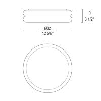 WIMPY 32 PP LED ALLUMINIO/BIANCO SATINATO