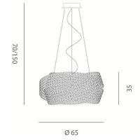 Marchetti 050.298.06.03.B Diamante Lampadario in cristallo 65cm