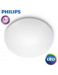 Suede - LED ceiling Lamp round white large 50cm 40W