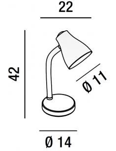 Lampada da tavolo in plastica colore azzurro 2