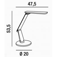 Perenz 6224 B Lampada Tavolo Bianca Dimmerabile Ricarica USB