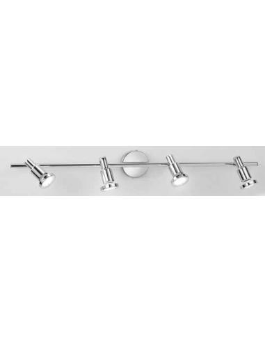 Faretto 4 luci metallo cromo lucido