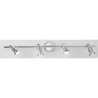 Faretto 4 luci metallo cromo lucido