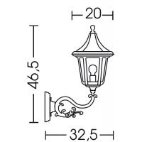 LAMPADA PARETE UP DA ESTERNO NERO/VERDE