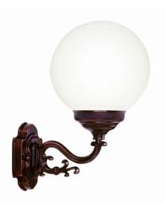 Wall lamp for outdoor black/copper opal