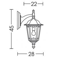 Applique per esterni DOWN nero/ramato cappello rame