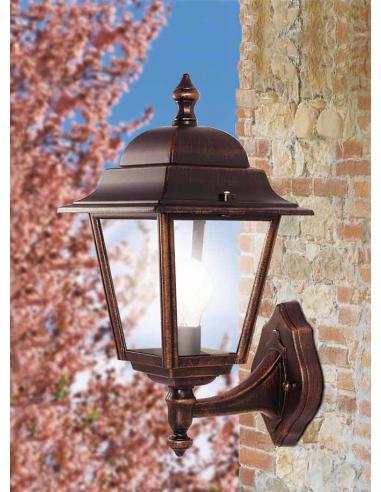 Applique outdoor DOWN black/copper