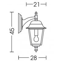 Applique outdoor DOWN black/copper