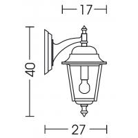 Wall lamp outside black/copper