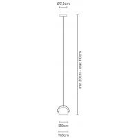 Fabbian D57A1103 Lampadario a Sospensione Beluga Colore Rosso