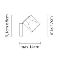 CUBETTO, lampada orientabile da parete o soffitto