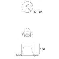 Carso, lampada da soffitto