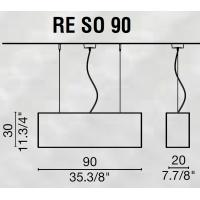 Murano Luce Light 4 SORE9009 Suspension Lamp rectangular lampshade tobacco