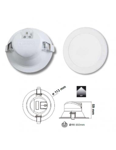 Recessed integrated LED 10W