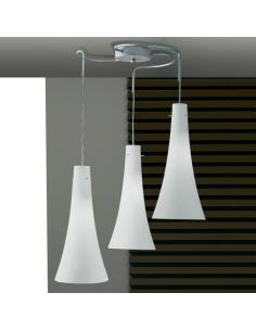Padana Lampadari 149/3 Slim Suspension lamp 3 lights white glass