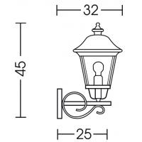 Lanterna a parete per l'esterno nero/rame antichizzato