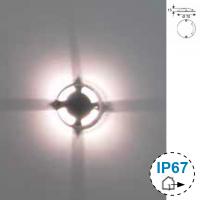 Segnapasso LED ultrapiatto 4 raggi