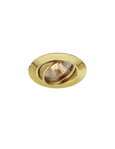 Kit 3 spotlight, recessed, round, spherical, Massive brass copper