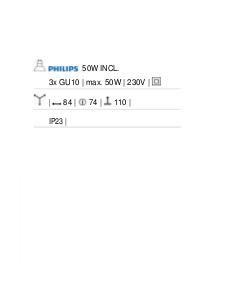 kit 3 square downlights adjustable fine-brushed Massive 2