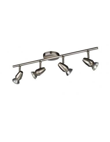 Massive - Lotus Bar spot 4-light brushed steel head with cuts