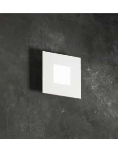 Applique/ceiling lamp in white painted metal and acrylic LED