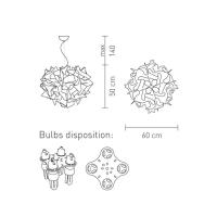 Slamp VEL78SOS0003O Veli Large Suspension Lamp Gold