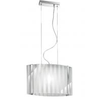 The suspension medium in polished chrome with clear glass and brushed