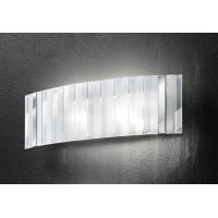 Applique great in polished chrome with clear glass and brushed