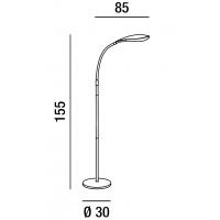 Floor lamp swivel black LED 12W