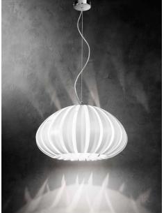 Sospensione in acrilico bianco