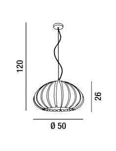 Sospensione in acrilico bianco 2
