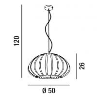Suspension in white acrylic